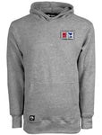 A03 - 9 oz. Heavyweight Charcoal Hooded Sweatshirt w/ Embroidered IUBAC Tablet Logo on Left Chest - No Drawstring