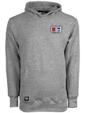 A03 - 9 oz. Heavyweight Charcoal Hooded Sweatshirt w/ Embroidered IUBAC Tablet Logo on Left Chest - No Drawstring