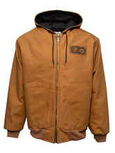 Load image into Gallery viewer, B26 - HOODED DUCK JACKET EMBROIDERED w/ BAC LOGO ON LEFT CHEST
