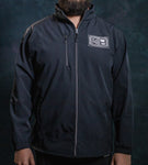 BJ1- BLACK JACKET W/ EMBROIDERED BAC TABLET LOGO ON LEFT CHEST IN WHITE