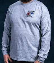 Load image into Gallery viewer, E60 - LONG SLEEVE T-SHIRT - BAC EMBROIDERED LOGO - BLACK OR ASH GRAY