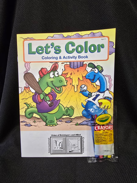 ECB1 - "Let's Color" -  16 Page Coloring Book Screened w/ IUBAC Tablet Logo - English