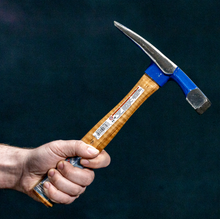 Load image into Gallery viewer, HB12E - 24 OZ. CARBIDE COATED EDGED BRICK HAMMER W/ HICKORY HANDLE