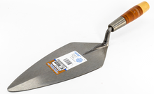 Load image into Gallery viewer, HB8F - 11" NARROW LONDON ROSE TROWEL W/ LEATHER HANDLE