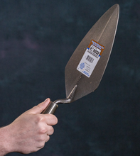 Load image into Gallery viewer, HB8F - 11" NARROW LONDON ROSE TROWEL W/ LEATHER HANDLE