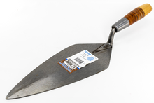 Load image into Gallery viewer, HB8Q - 12" NARROW LONDON ROSE TROWEL W/ LEATHER HANDLE