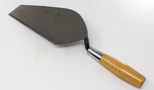 Load image into Gallery viewer, HB8ZL - LEFT-HANDED NOTCHED BRICK TROWEL W/ WOOD HANDLE