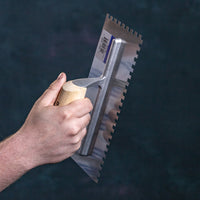 HT6 - 1/4" SQUARE NOTCH TILE TROWEL W/ STRAIGHT HANDLE