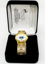 Load image into Gallery viewer, K10 - MEN'S TARDITIONAL GOLD WATCH w/ FULL COLOR BAC LOGO