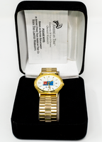 K10 - MEN'S GOLD WATCH W/ BAC LOGO AND EXPANDABLE WRISTBAND