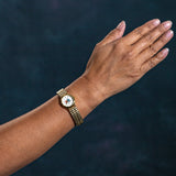 K11 - WOMEN'S GOLD WATCH W/ BAC LOGO AND EXPANDABLE WRISTBAND