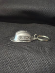 KR01- Pewter Hard Hat Key Chain Stamped w/ IUBAC on Both Sides