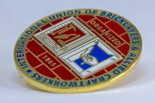 Load image into Gallery viewer, L21- RED AND GOLD LAPEL PIN W/ BAC LOGO