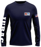 TSSL - Navy Blue Long Sleeve Sport Shirt w/ Screened Logos on Left Chest, Back and Both Arms