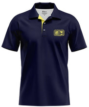 Load image into Gallery viewer, TPPN - PERFORMANCE POLO w/ SCREENED IUBAC TABLET LOGO IN YELLOW (NAVY BLUE)