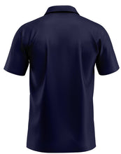 Load image into Gallery viewer, TPPN - PERFORMANCE POLO w/ SCREENED IUBAC TABLET LOGO IN YELLOW (NAVY BLUE)