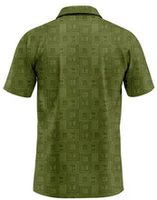 Load image into Gallery viewer, TPPG - PERFORMANCE POLO w/ REPEATED IUBAC TABLET LOGO PATTERN (GREEN)