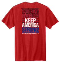 RS1 - IUBAC Working Hands Keep America Strong T-Shirt (Red)