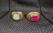 Load image into Gallery viewer, R01 - Men's 14k Gold Ring w/ IUBAC Tablet Logo and Synthetic Birthstone - CALL FOR PRICING