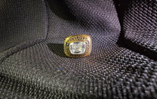 Load image into Gallery viewer, R01 - Men's 14k Gold Ring w/ IUBAC Tablet Logo and Synthetic Birthstone - CALL FOR PRICING