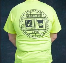 Load image into Gallery viewer, SO4 - SAFETY GREEN T-SHIRT W/ BAC LOGO