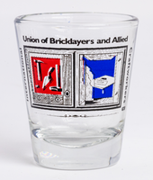 SG1 - Square Shot Glass Screened w/ IUBAC Tablet Logo (2.25 oz.)