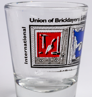 SG1 - Square Shot Glass Screened w/ IUBAC Tablet Logo (2.25 oz.)