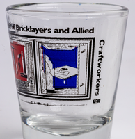 SG1 - Square Shot Glass Screened w/ IUBAC Tablet Logo (2.25 oz.)