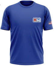 Load image into Gallery viewer, TSSS - SHORT SLEEVE SPORT SHIRT w/ LOGOS ON LEFT CHEST, BACK AND LEFT SLEEVE (ROYAL BLUE)