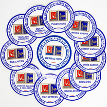 Load image into Gallery viewer, TD2 - 4" DECAL WITH ADHESIVE ON THE BACK- AVAILABLE IN A VARIETY OF TRADES (EACH)