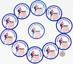 USA800 - 2 1/2" PATRIOTIC HARD HAT DECALS- AVAILABLE IN A VARIETY OF TRADES (PER 100)
