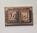 WL1 - Wooden Lapel Pin w/ IUBAC Tablet Logo