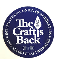 CB5 - "THE CRAFT IS BACK" HARD HAT DECAL