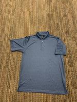 SO11- Steel Blue Polo Shirt w/ Tone on Tone BAC Tablet Logo on Sleeve